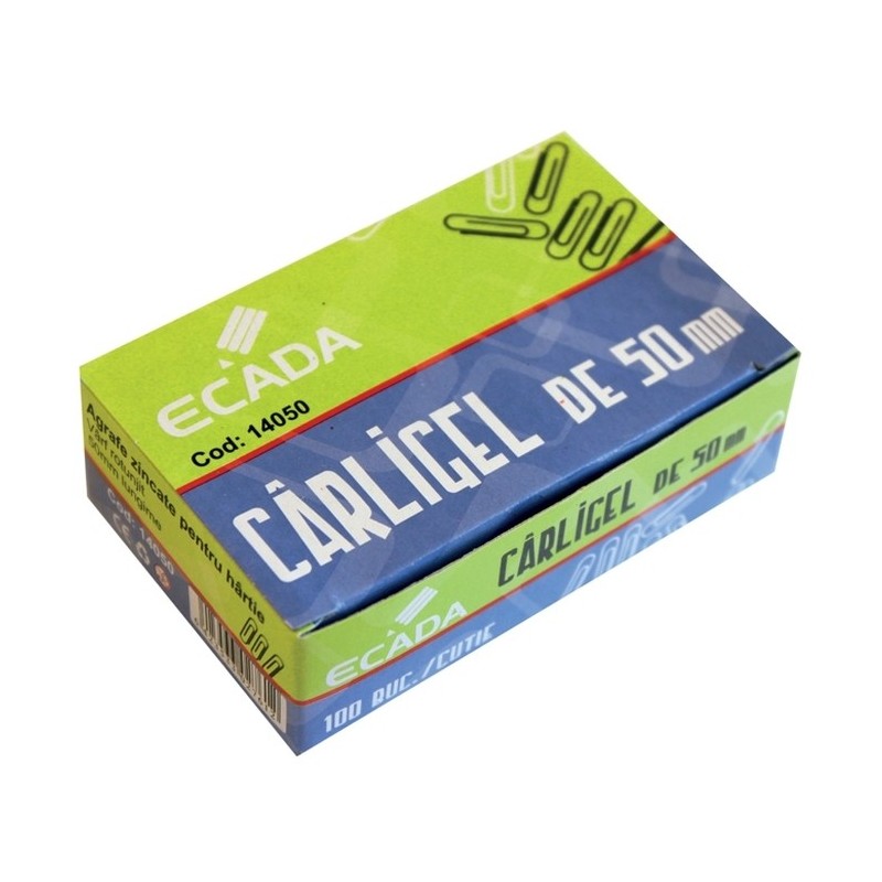 Agrafe hartie zincate 50mm - set 100 bucati Agrafe hartie zincate 50mm - set 100 bucati