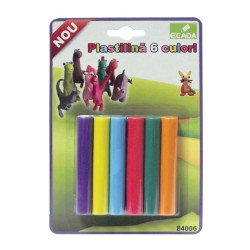 Plastilina set 6 culori Ecada