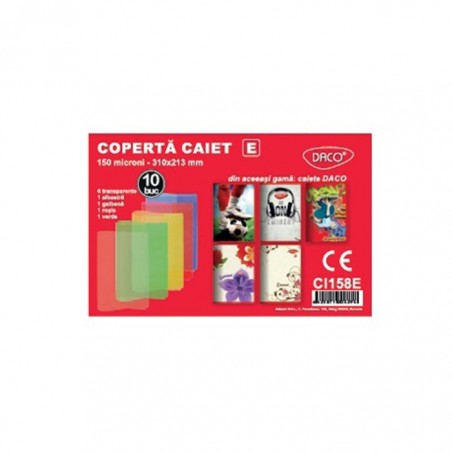 Set 10 coperti pentru caiete A5 150 microni
