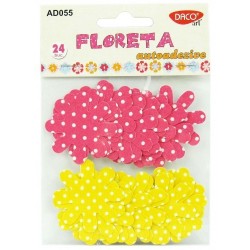 Flori autoadezive din material textil