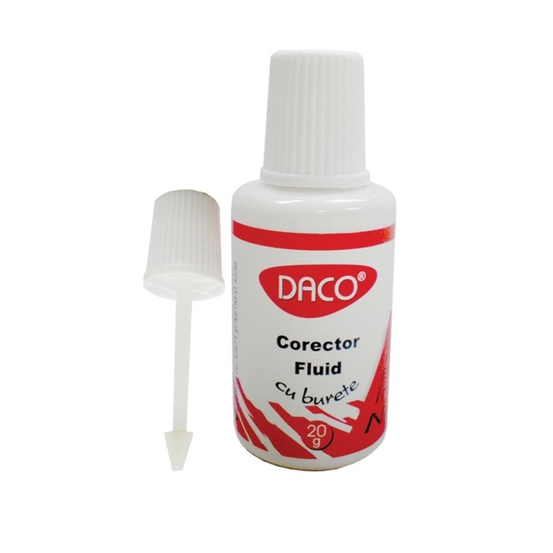 Corector fluid cu burete Daco Corector fluid cu burete Daco