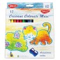 Set 12 creioane Maxi colorate hexagonale Daco Set 12 creioane Maxi colorate hexagonale Daco