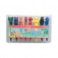 Set 8 creioane colorate Plasti Zoo Daco Set 8 creioane colorate Plasti Zoo Daco