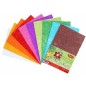 Hartie gumata glitter 20x30 cm  set 10 culori asortate Hartie gumata glitter 20x30 cm  set 10 culori asortate