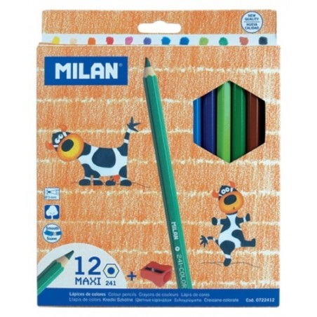 Creioane colorate in 12 culori Maxi cu ascutitoare