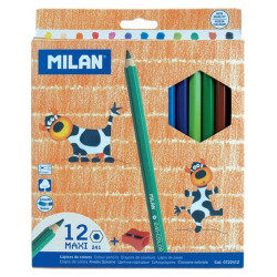 Creioane colorate in 12 culori Maxi cu ascutitoare