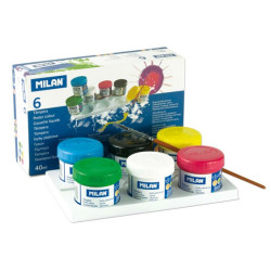 Tempera in 6 culori, 40 ml/culoare cu uscare rapida
