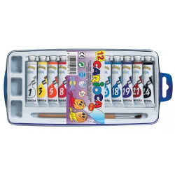 Tempera 12 culori 12 ml/culoare Universal, 48 bucati