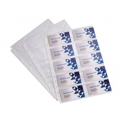 Folie protectie transparenta pentru carti de vizita, A4, set 10