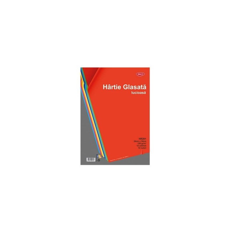 Hartie glasata lucioasa, 24x34 cm Hartie glasata lucioasa, 24x34 cm