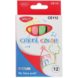 Creta pentru uz scolar, set 144 bucati, Daco