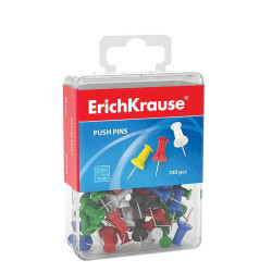 Pioneze panou pluta multicolore, in display plastic, set 100