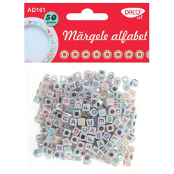 Margele decorative alfabet, 6 seturi 