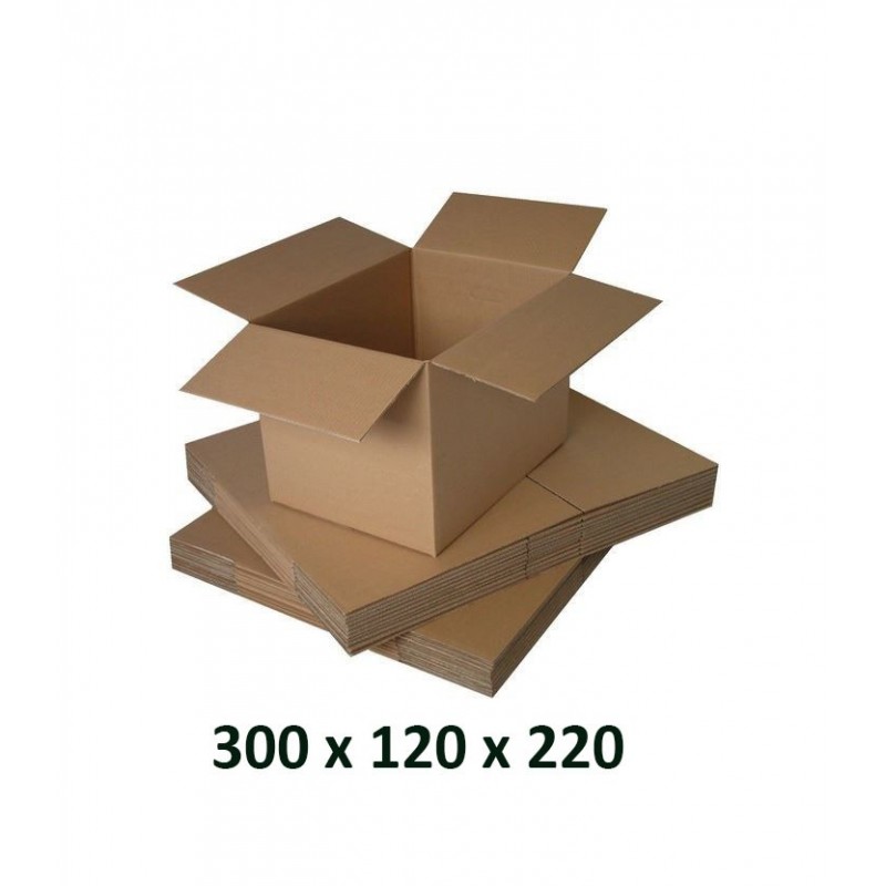 Cutie carton 300x120x220, natur, 3 starturi CO3, 420 g/mp