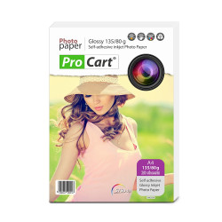 Hartie FOTO High Glossy autoadeziva A3 135/80 g