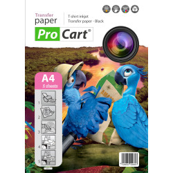 Hartie transfer termic A4 pentru tricouri negre