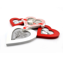 Rama foto multipla Love Affair forma inima