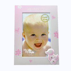 Rama foto Baby Flowers, design cu flori si inimioare