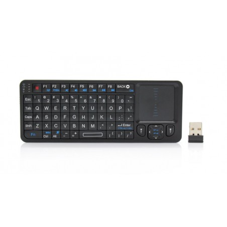Mini tastatura Rii i6 wireless cu fata dubla control telecomanda IR