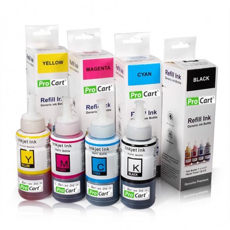 Set 4 Culori Cerneala refill Foto DYE  BK/M/Y/C  pentru Epson seria L