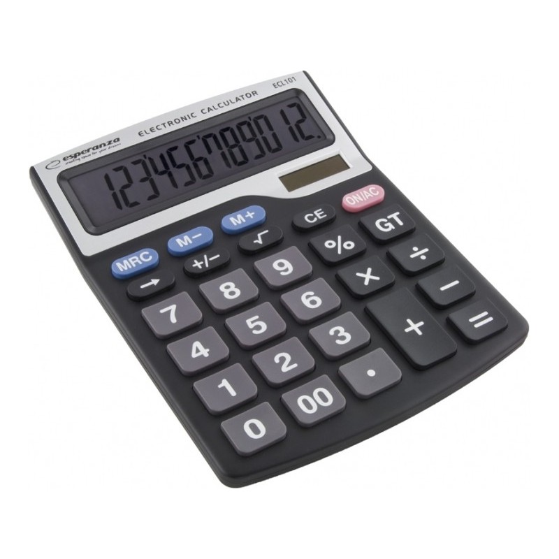 Calculator electronic de birou, solar, 12 digits, Esperanza Tales