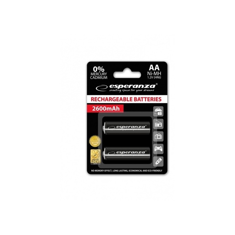 SET 2 ACUMULATORI REINCARCABILI ESPERANZA 1.2V AA / HR6 SET 2 ACUMULATORI REINCARCABILI ESPERANZA 1.2V AA / HR6