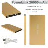 Acumulator extern PowerBank, 20000mAh, USB, MMF, ultraslim