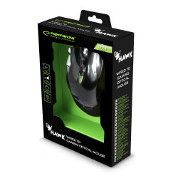 Mouse optic jocuri, fir, USB, 7 butoane, 2400 DPI, iluminare verde, Esperanza, negru-verde