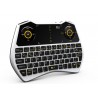 Mini tastatura Rii i28C, wireless, iluminata, touchpad, pentru Computer, Smart TV