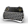 Mini tastatura Rii i28C, wireless, iluminata, touchpad, pentru Computer, Smart TV 