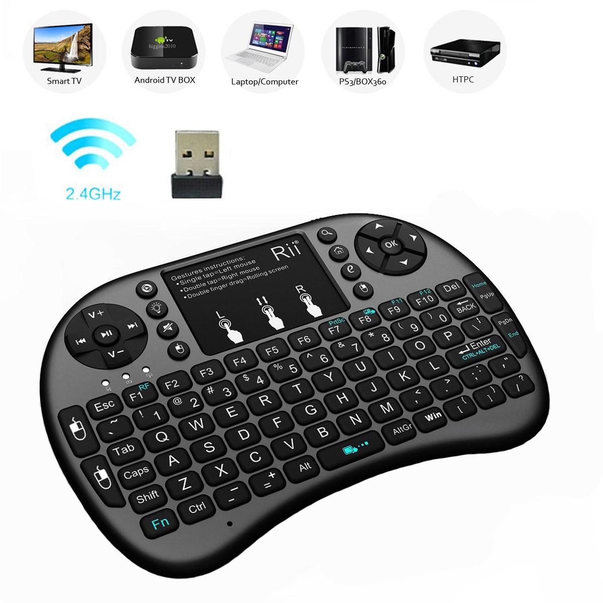 Snake Hurry up sticker Mini tastatura wireless Smart TV, PC, tableta, PS3, touchpad compatibila  Android, Rii i8+