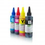 Set cerneala dye compatibila universala Bk C M Y, 100 ml/culoare