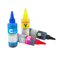 Set cerneala dye compatibila universala Bk C M Y, 100 ml/culoare