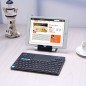 Tastatura wireless Smart TV, PC, tableta, dual mode, carcasa aluminiu, Rii K16, husa