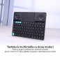 Tastatura wireless Smart TV, PC, tableta, dual mode, carcasa aluminiu, Rii K16, husa