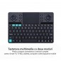 Tastatura wireless Smart TV, PC, tableta, dual mode, carcasa aluminiu, Rii K16, husa