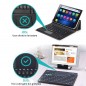 Tastatura wireless Smart TV, PC, tableta, dual mode, carcasa aluminiu, Rii K16, husa
