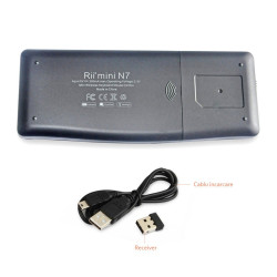 MINI TASTATURA WIRELESS N7 CU MOUSE PAD SI TELECOMANDA MULTIMEDIA  