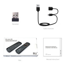telecomanda universala smart tv cu tastatura qwerty si air mouse