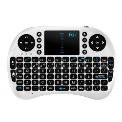 Mini tastatura Smart TV  XBox, PS, PC, Notebook cu touch pad, Alb Rii 