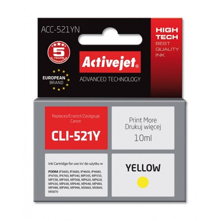 Cartus compatibil AC-CLI-521 Yellow Canon CLI521Y
