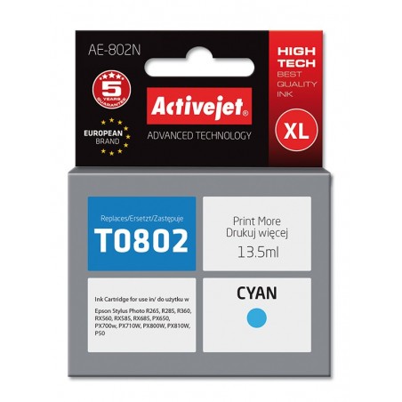 Cartus compatibil AC-T0802 cyan Epson C13T08024010