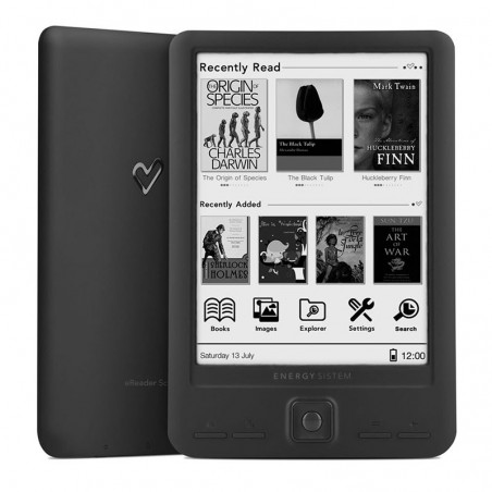 eBook Reader Energy Sistem, 4 GB, 6 inch, microSD, functie audio, slim, Metek