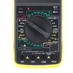 Multimetru digital UAT-D, ecran LCD, 9V, carcasa antisoc, negru