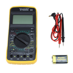 Multimetru digital UAT-D, ecran LCD, 9V, carcasa antisoc, negru