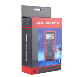 Multimetru digital profesional, ecran LCD, 2 functii, rosu