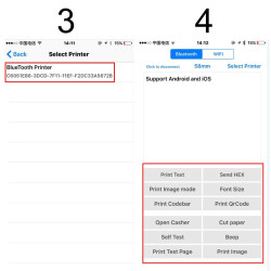 Imprimanta termica portabila, bluetooth, pentru Android sau iOS