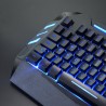 Tastatura multimedia USB iluminata in 7 culori, Rii RK900
