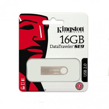Stick memorie 16GB, USB 2.0, DataTraveler SE9, metalic, Kingston