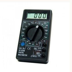 Multimetru afisaj LCD digital, aparat masura 19 scale, 2 testere, negru